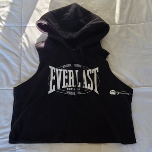 Everlast Sleeveless Cropped Hoodie